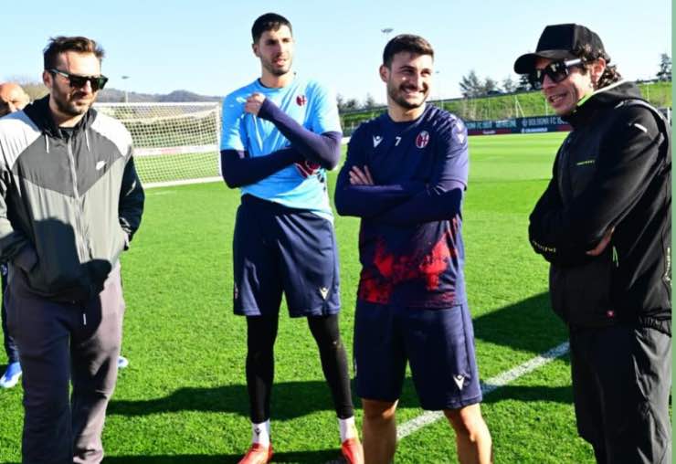 Rossi e Cremonini visitano il Bologna