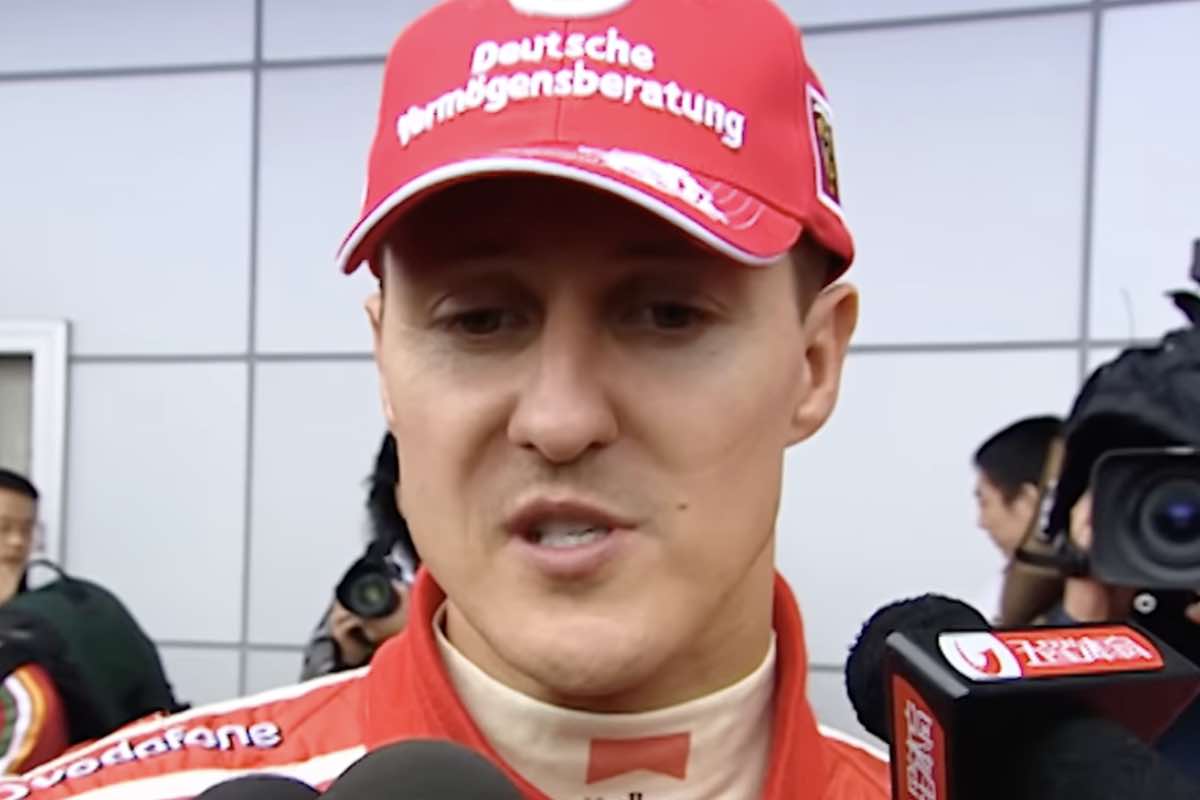 Schumacher dopo la vittoria in Cina nel 2006