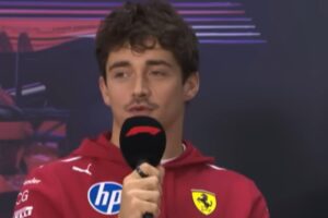 Leclerc intervistato dopo i test in Bahrain