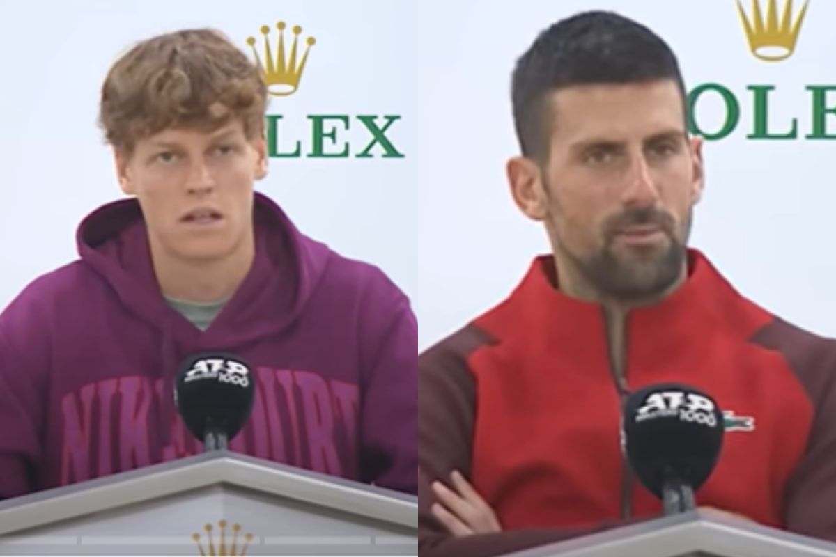 Sinner e Djokovic in conferenza stampa