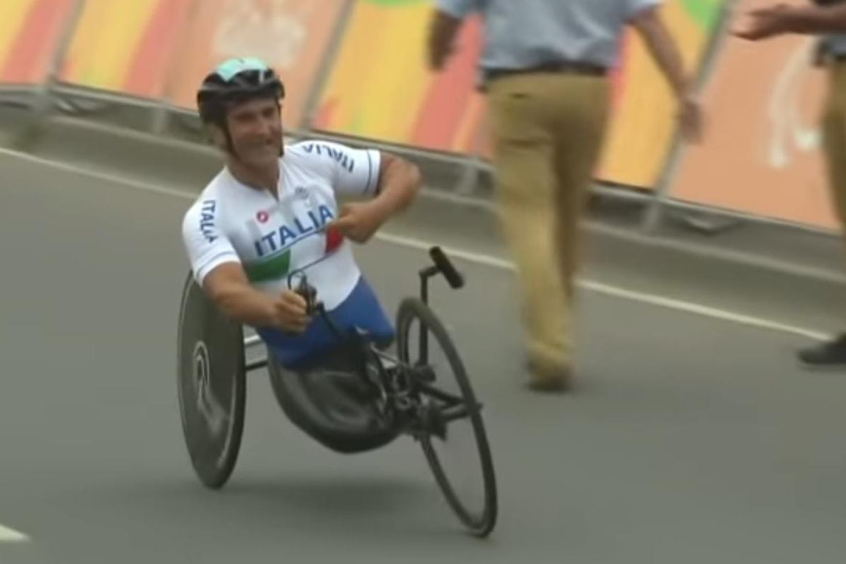 Zanardi dopo la vittoria di Rio 2016 